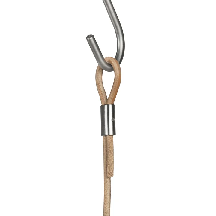 Lind DNA - Swing Hängegarderobe M (80 cm), Eiche schwarz / Leder schwarz