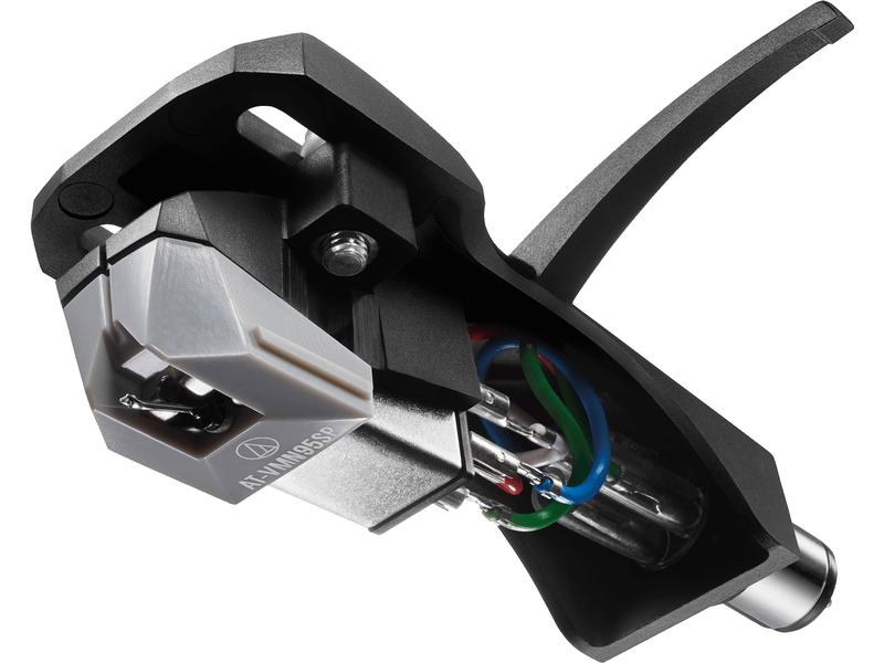 Audio-Technica Tonabnehmer AT-VM95SP/H inklusive Headshell Stereotonabnehmer AT-VM95SP mit Headshell AT-HS6BK, geeignet für Mono-Schallplatten
