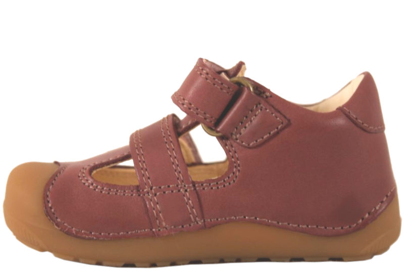 BUNDGAARD PETIT SANDAL DARK ROSE I GLAT SKIND
