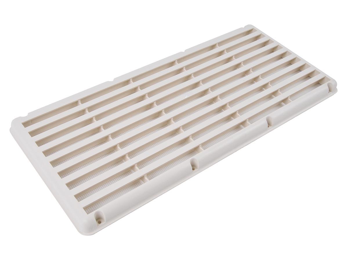 Ventilatierooster voorzien van gaas