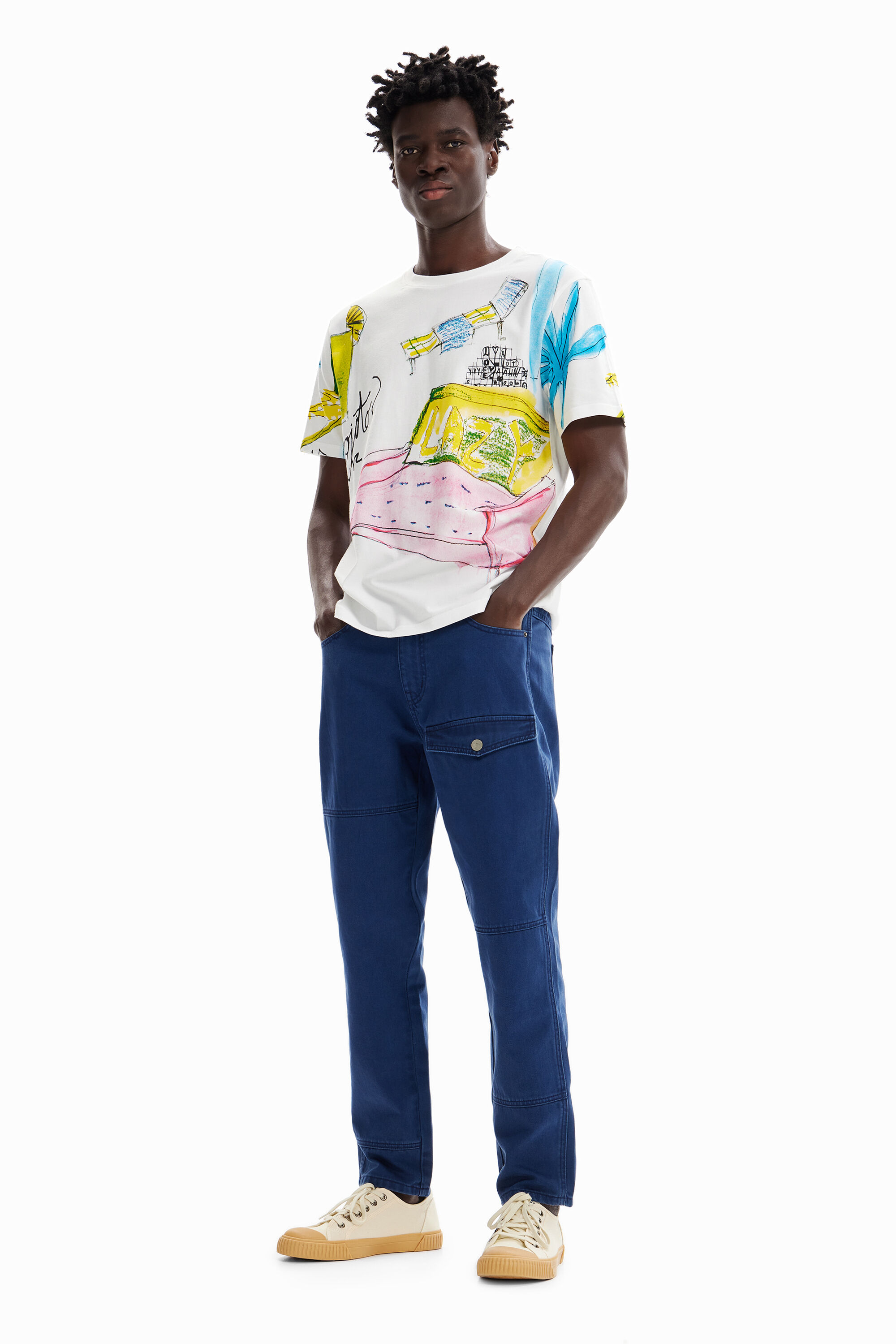 Pantalon sergé poche