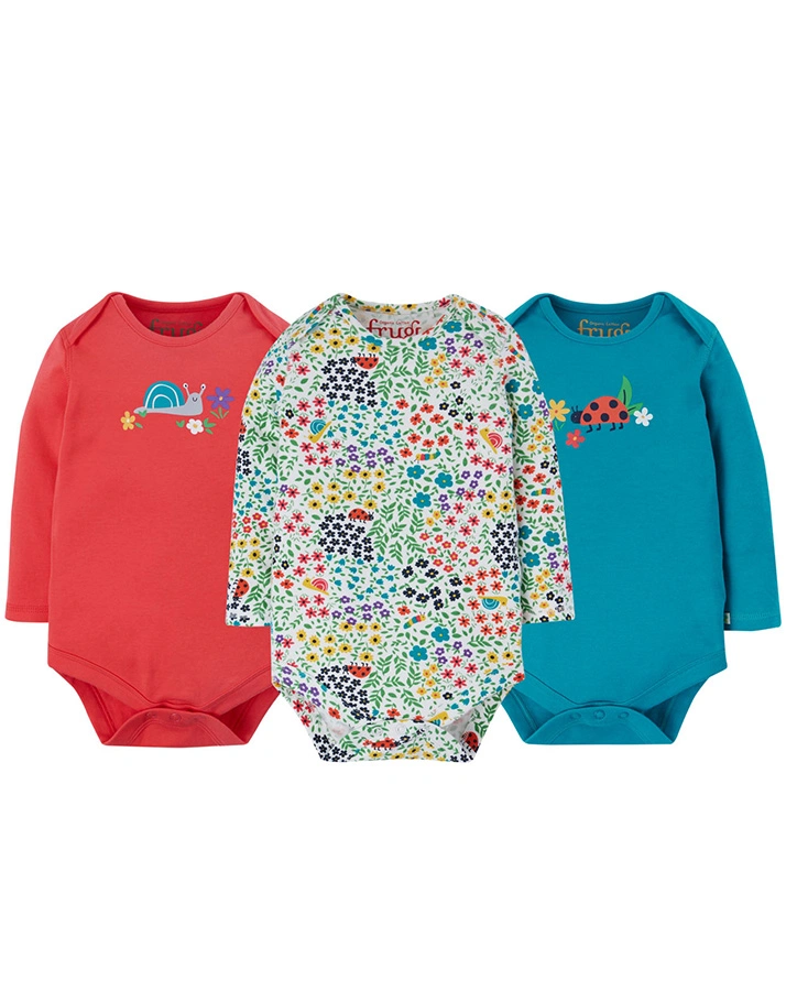 Langarmbody GARDEN LIFE 3er Pack in bunt