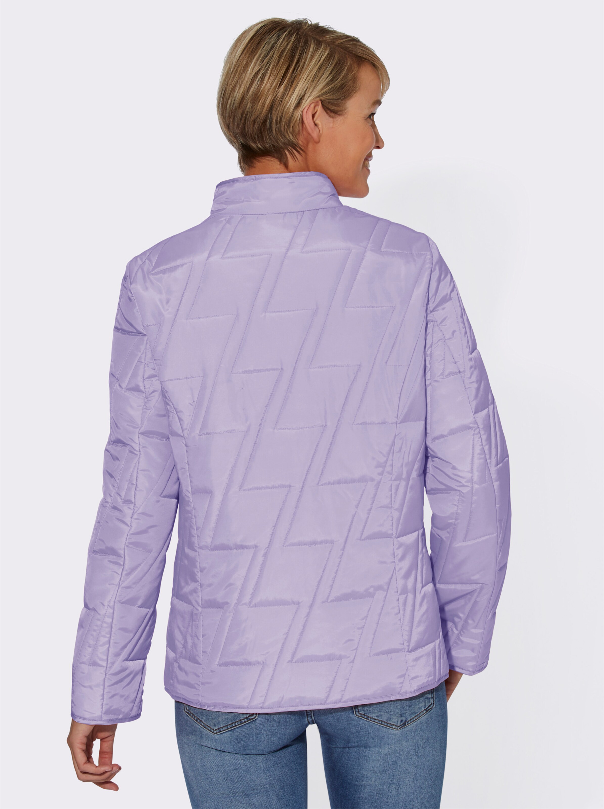Steppjacke mit Zick-Zack-Muster