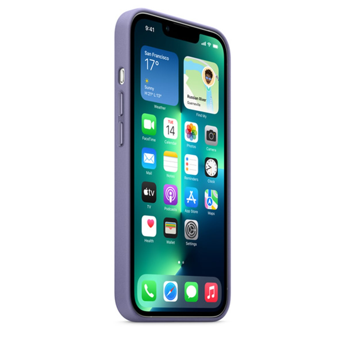 iPhone 13 Pro MagSafe Echtleder Case Hülle (MM1F3ZM/A) - Wisteria (Lila)