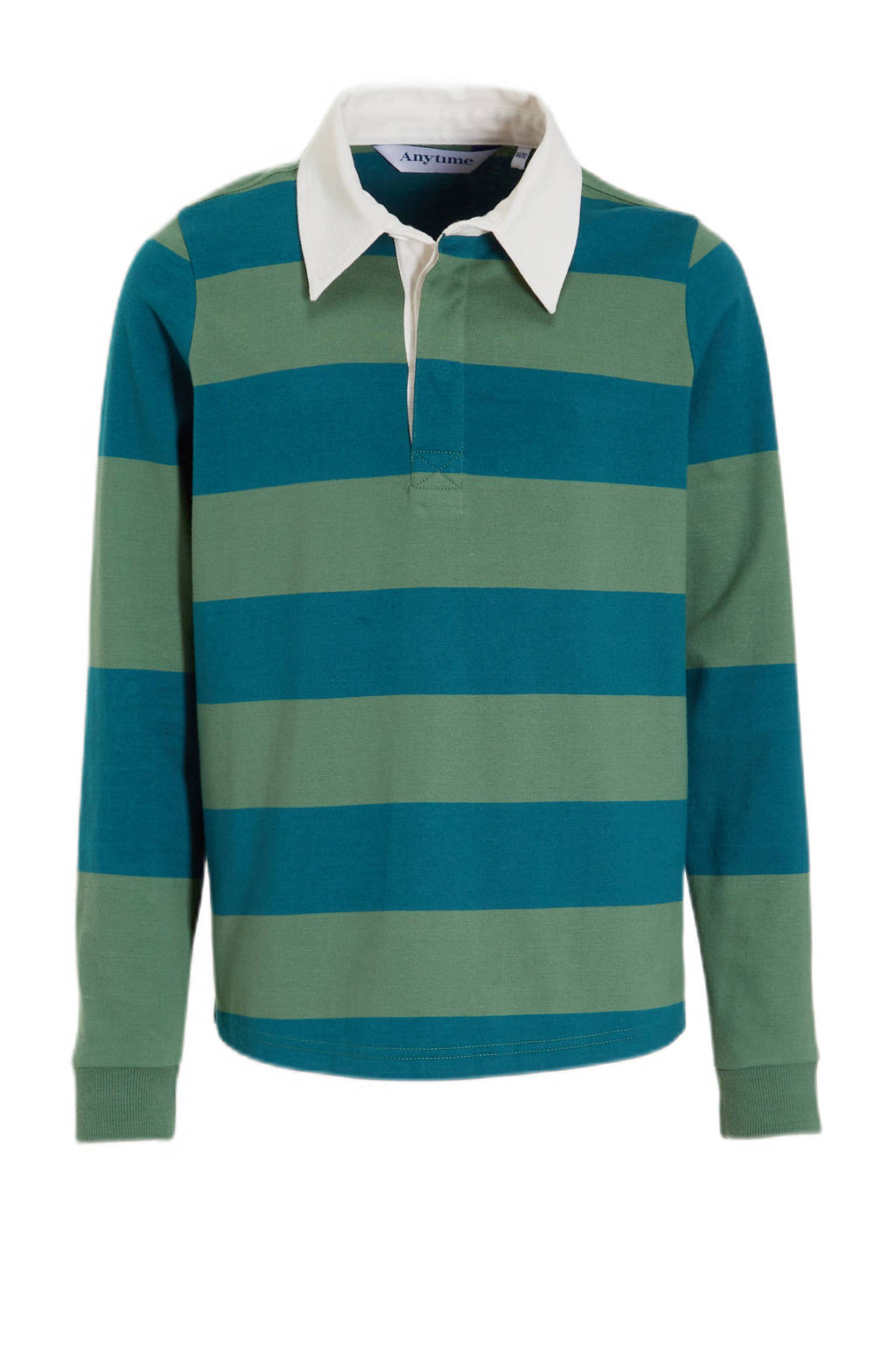 anytime rugby trui groen/blauw