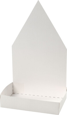 Karsebakke-Figur - Hus - H 20 CM - Hvid - 6 Sæt