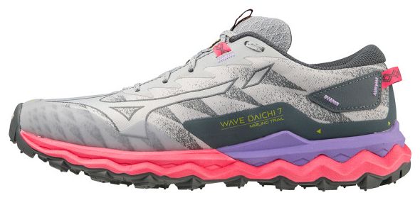 Chaussures de Trail Running Mizuno Femme Wave Daichi 7 Gris Rose