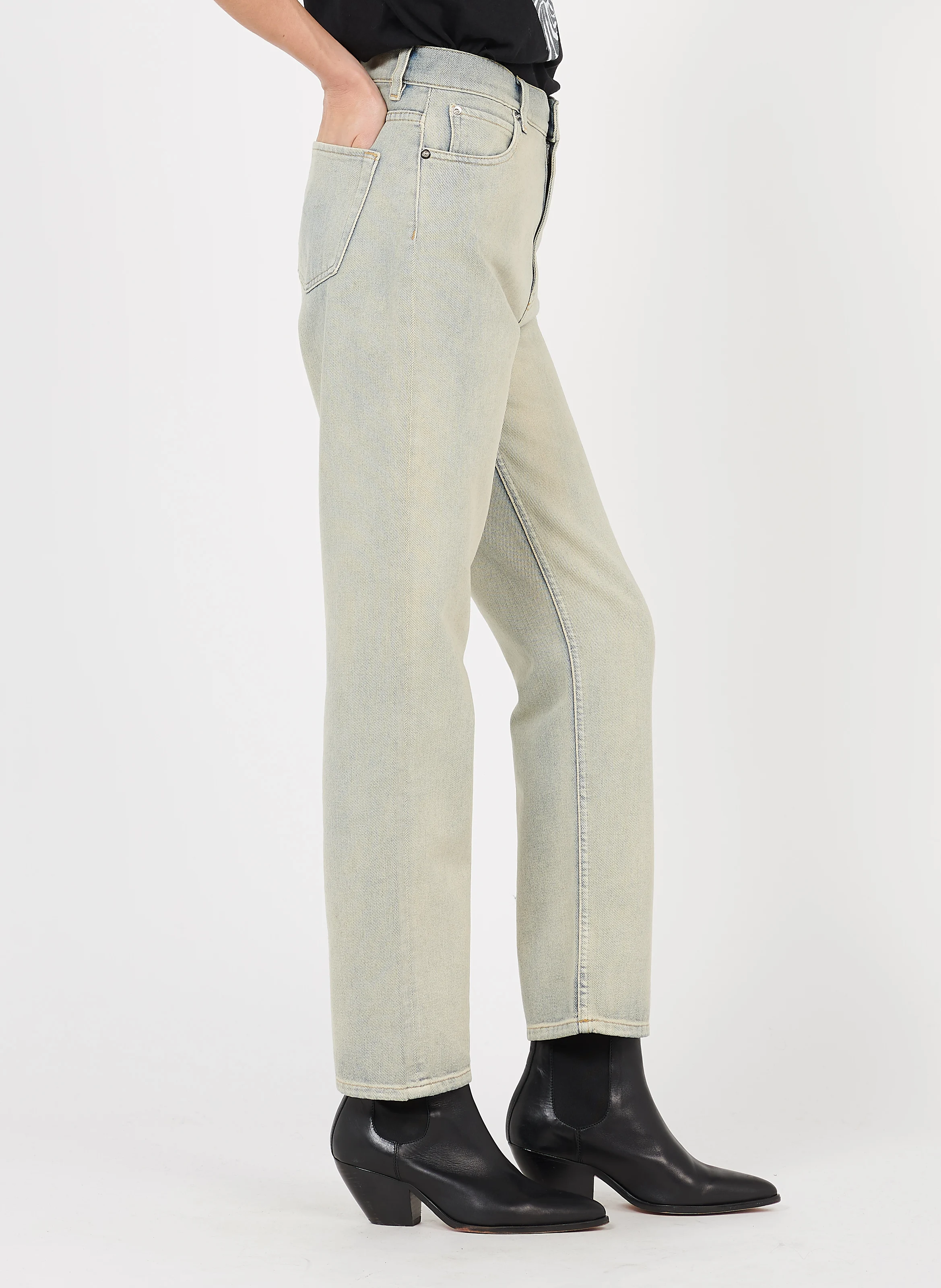 DAINEZ - Jean droit taille haute | Bleu