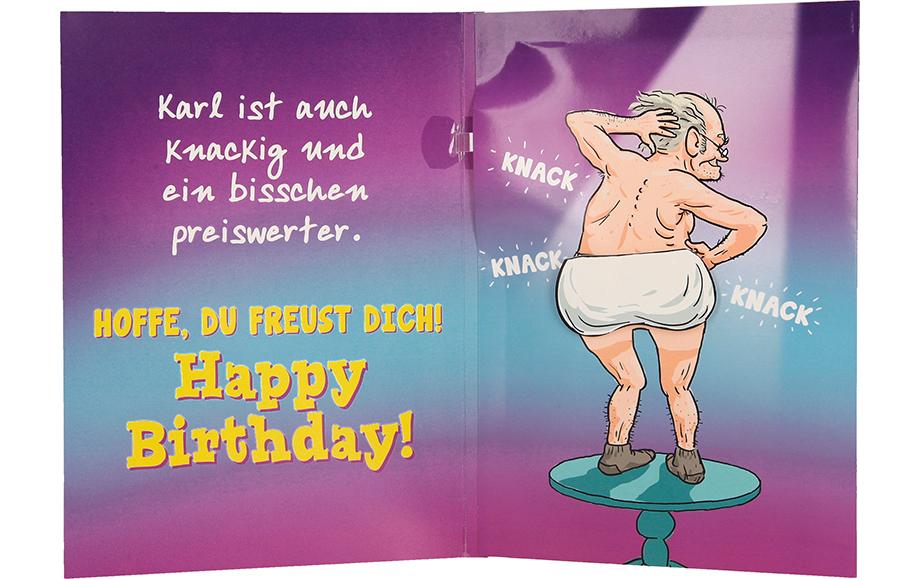 Musikkarte beweglich Knackiger TypLustige Geburtstagskarte mit Musik und Spruch