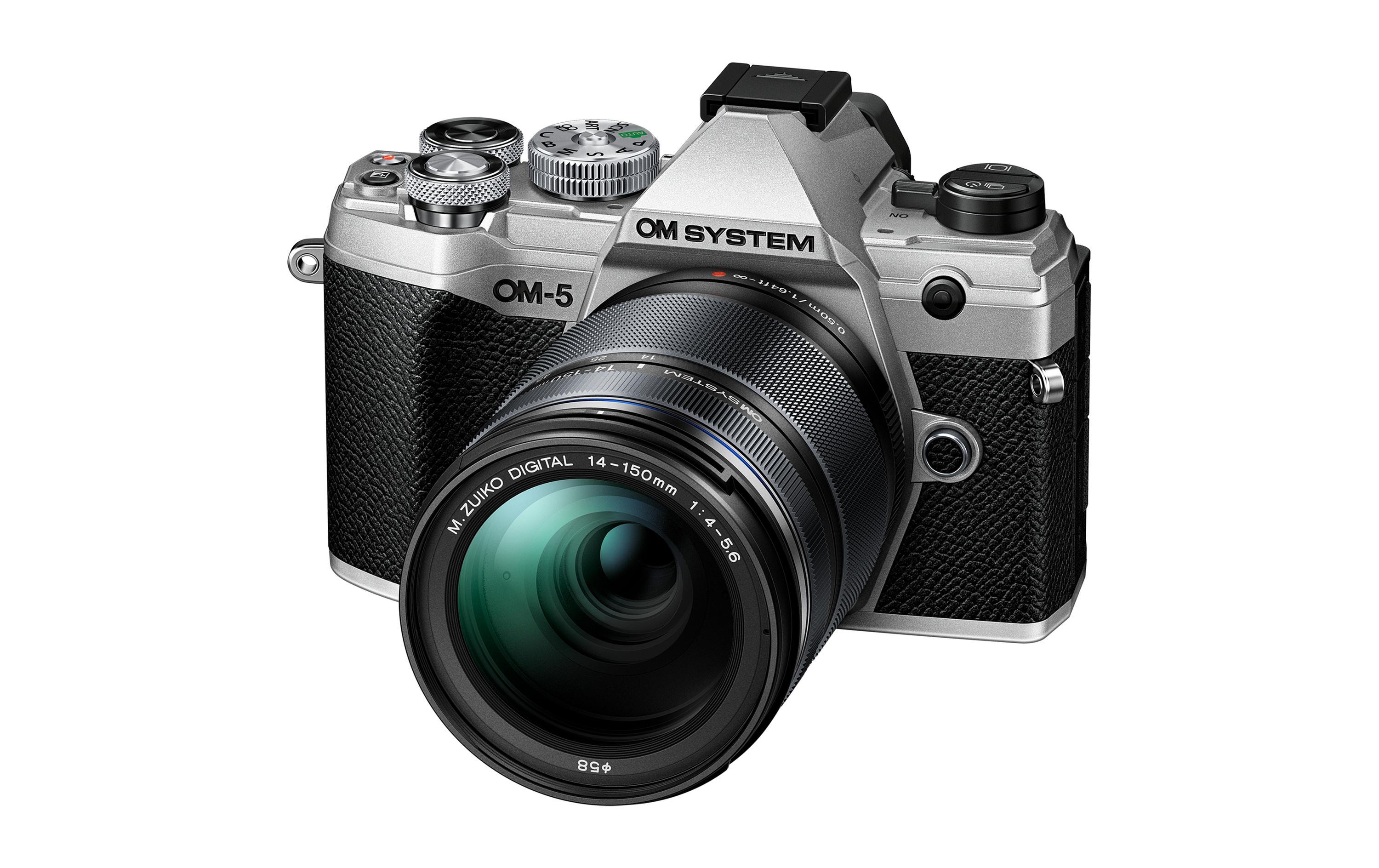 Fotokamera OM-5 M.Zuiko ED 14-150 mm F/4-5.6 II Silber<br>Spiegellose OM SYSTEM Kamera, Adventure-Kamera
