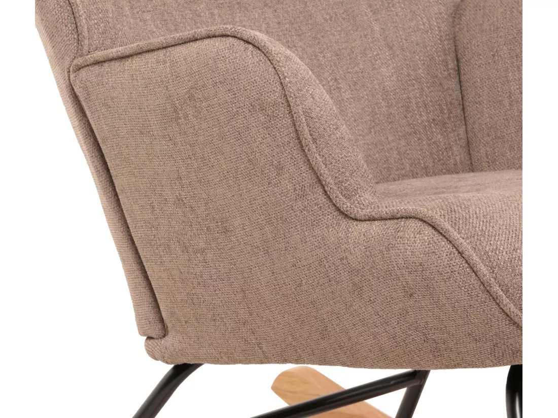 Chaise à bascule MCW-N14, marron