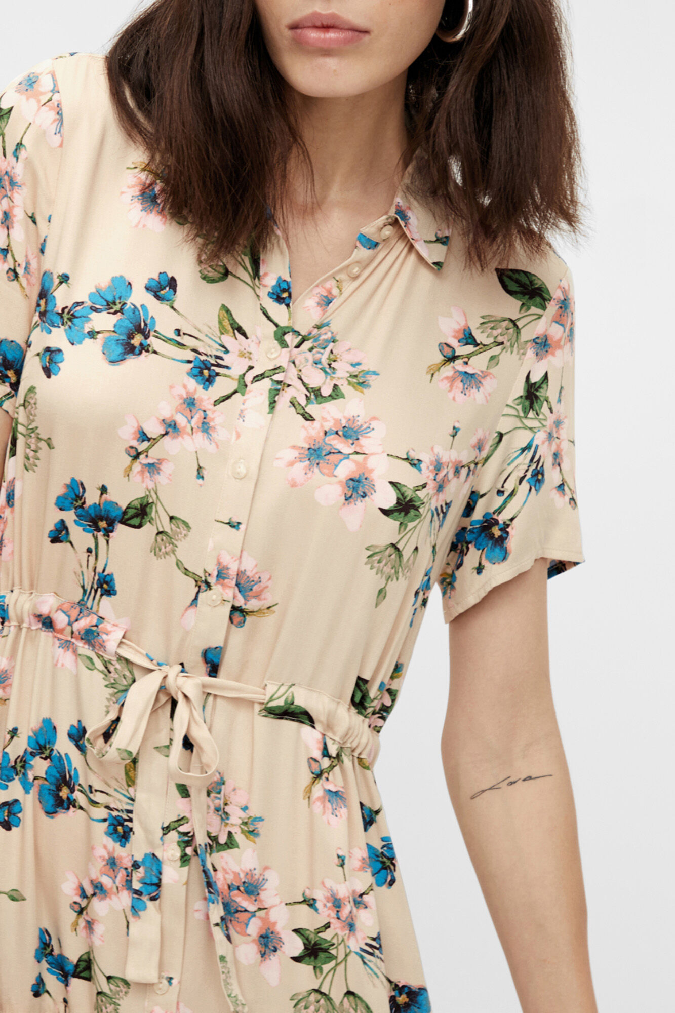 Vestido midi - Cinza