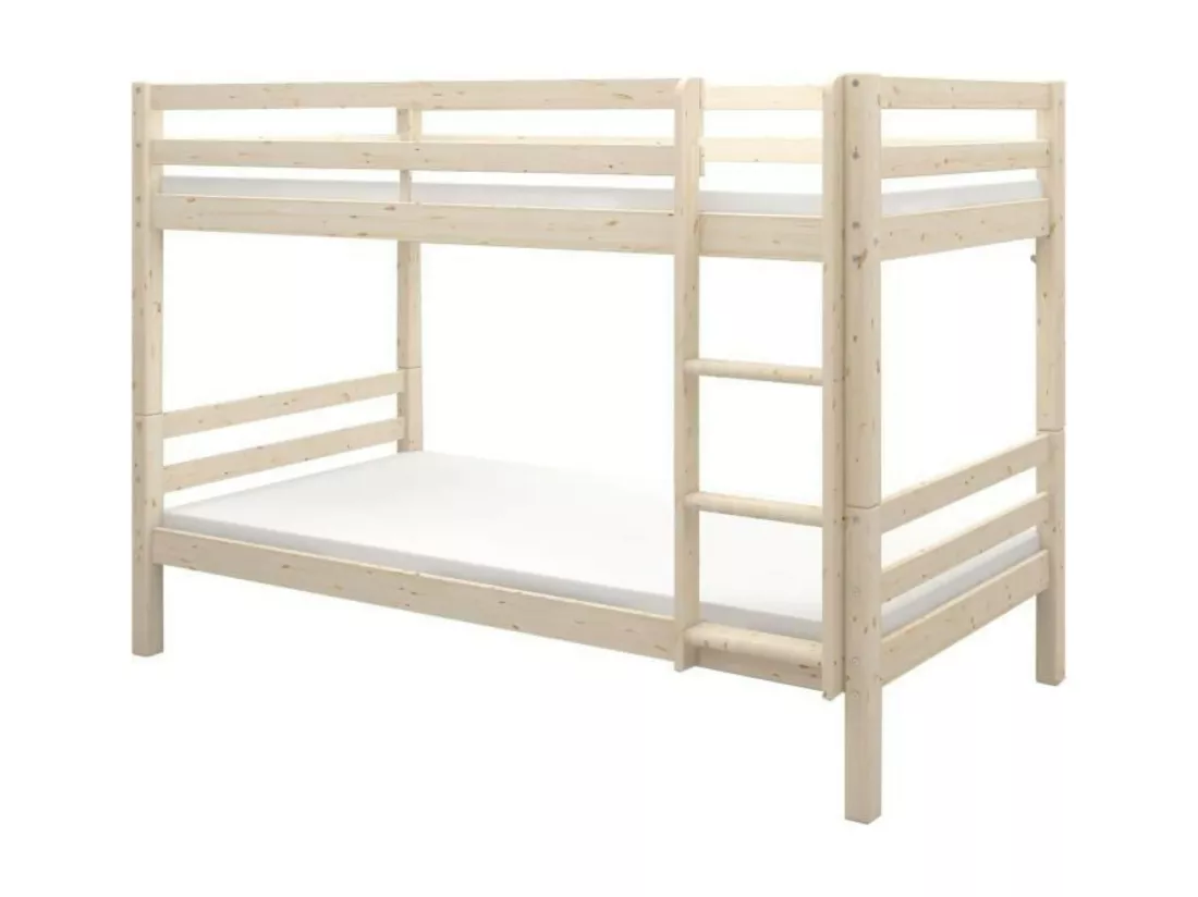 Lits superposés séparables enfant - 2 x 90 x 190 cm - Pin massif naturel - Sommier inclus