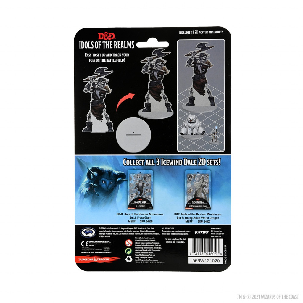 D&D - Icewind Dale: Rime of the Frostmaiden 2D Minis - Frost Giant Skeleton