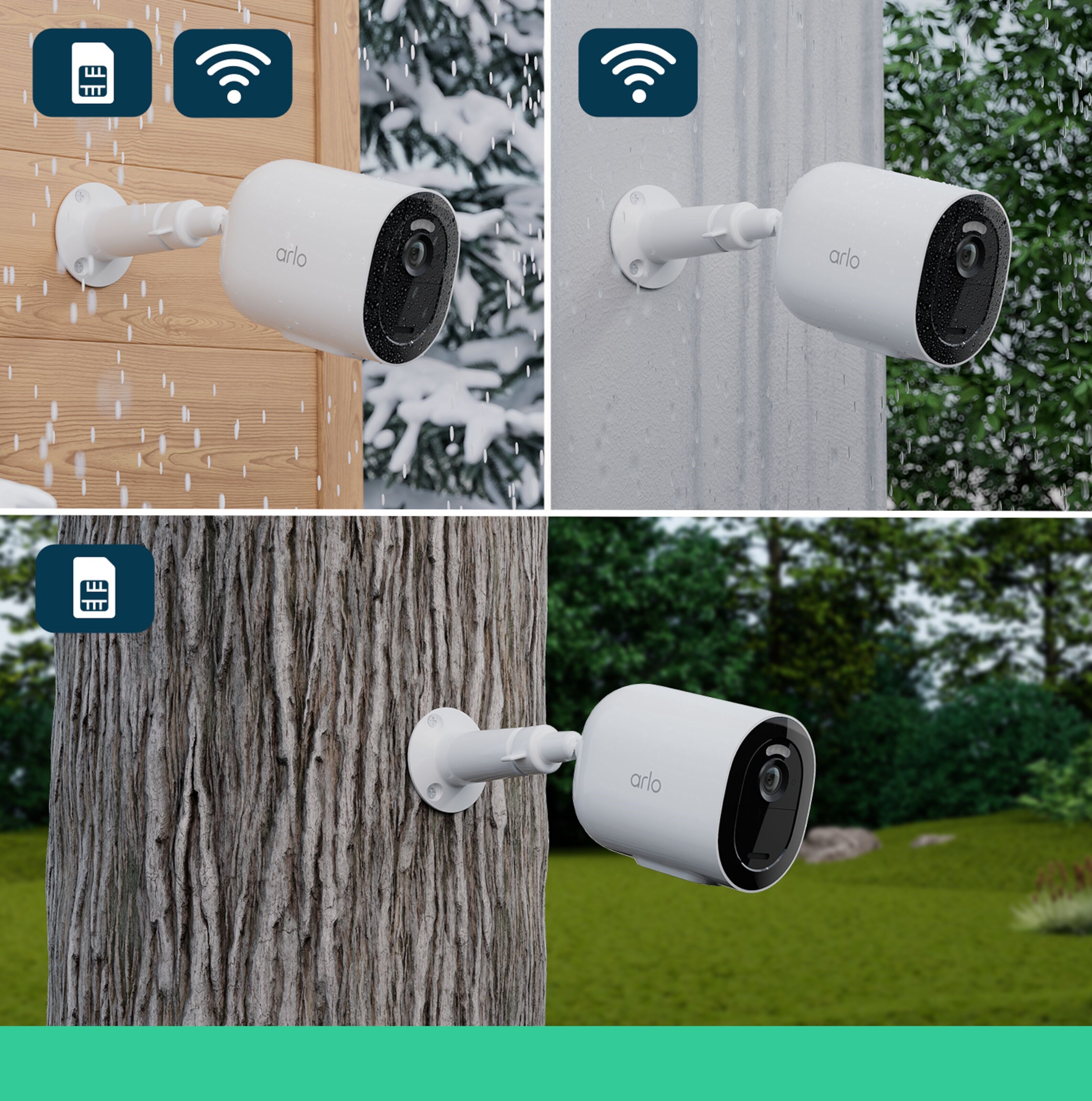 Arlo Go 2 3G/4G SIM & Wi-Fi utendørs overvåkingskamera