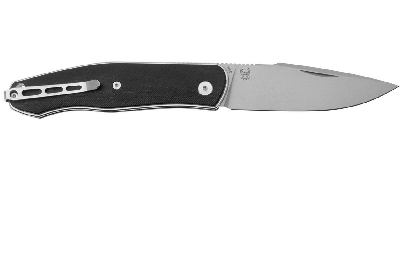 Real Steel Serenity 7681EW Beadblasted, Ebony Wood, slipjoint zakmes, Ivan Braginets design