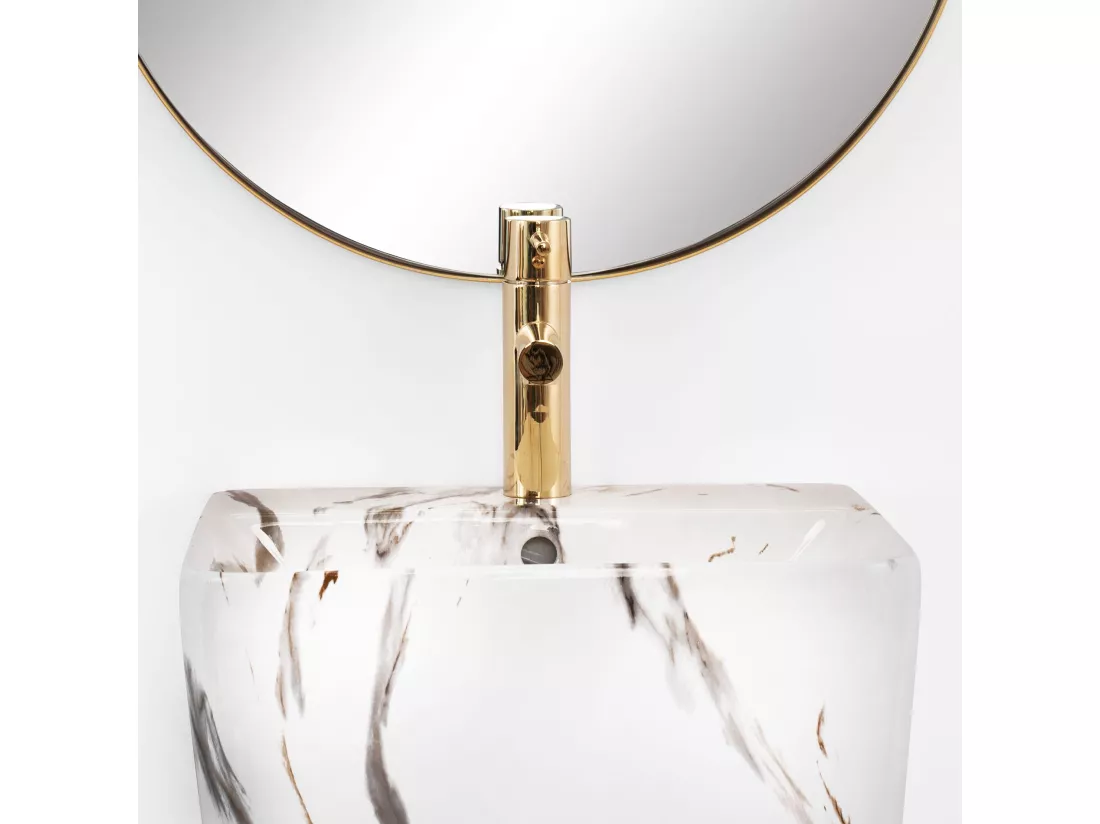 Vasque Autoportante Rea Aris Marble White