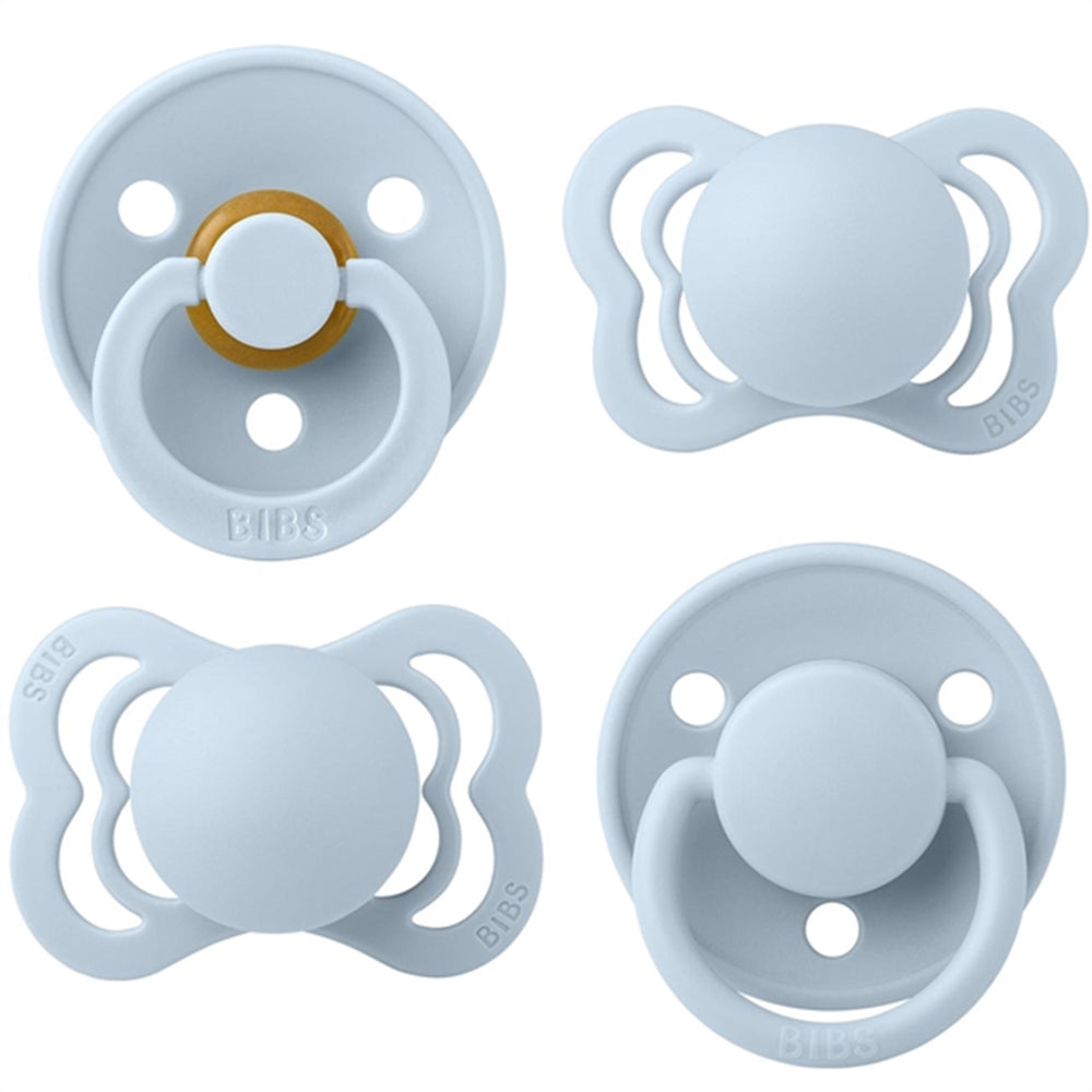 Try-it Collection Silikone/Naturgummi Sutter 4-pak Baby Blue