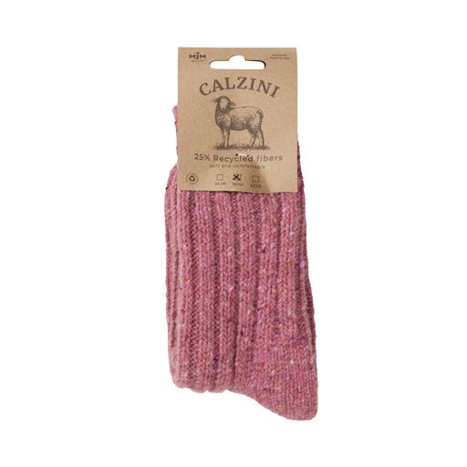 MJM Rib Soft 581 Wool Mix Sokker, Rosa, 43-45