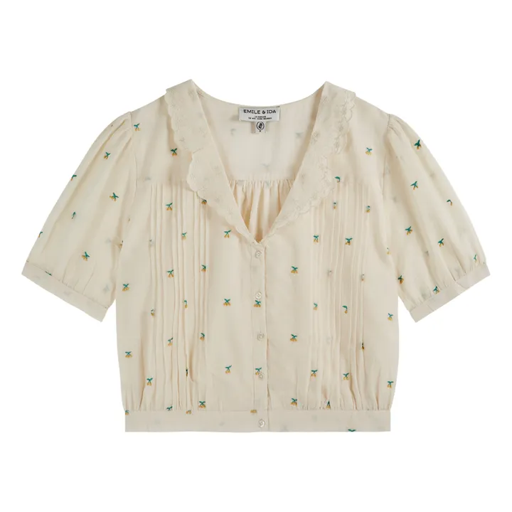 Emile et Ida Blouse Zoba Brodée - Collection Femme | Ecru
