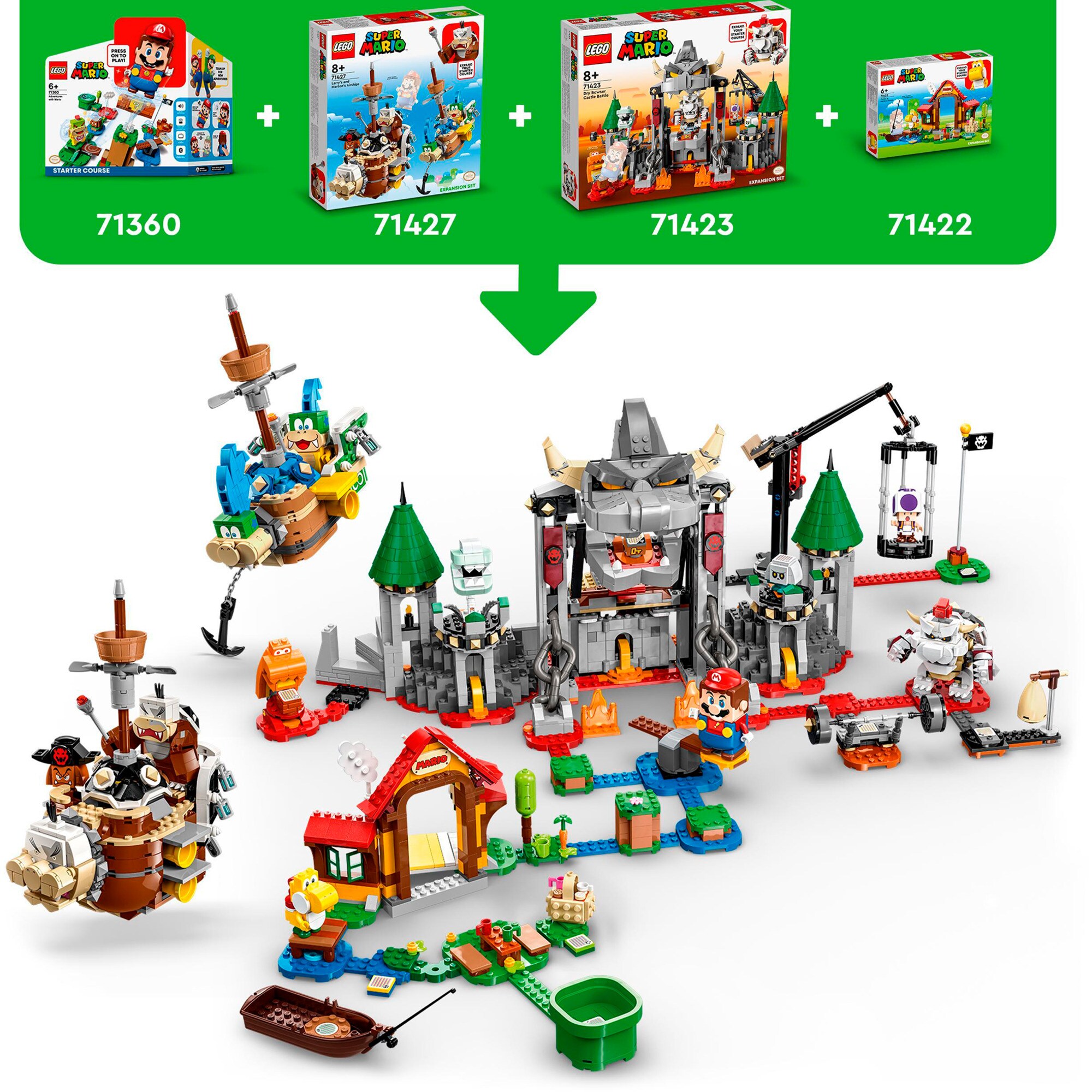 LEGO Konstruktionsspielzeug Super Mario Larry und Mortons Luftgaleeren - Erweiterungsset