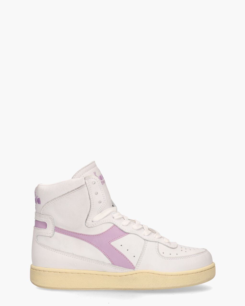Diadora Heritage Mi Basket Used Wit/Lila Damessneakers