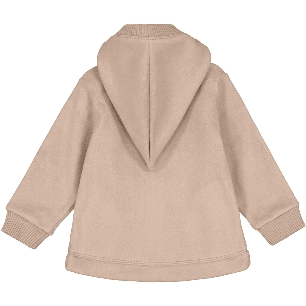 Køb Mikk-Line Warm Taupe Cotton Fleece Cardigan m. Hætte