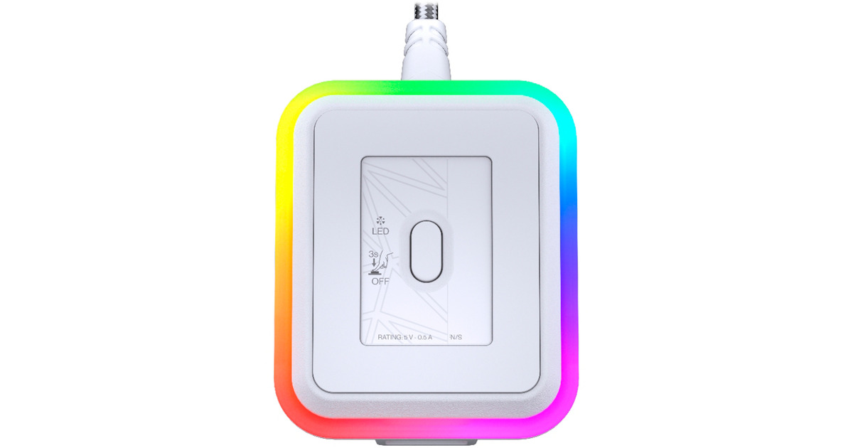 ENDORFYMouse Dock Onyx White  (Wit, RGB)