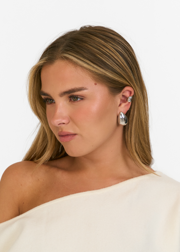 Noor ear cuff zilver
