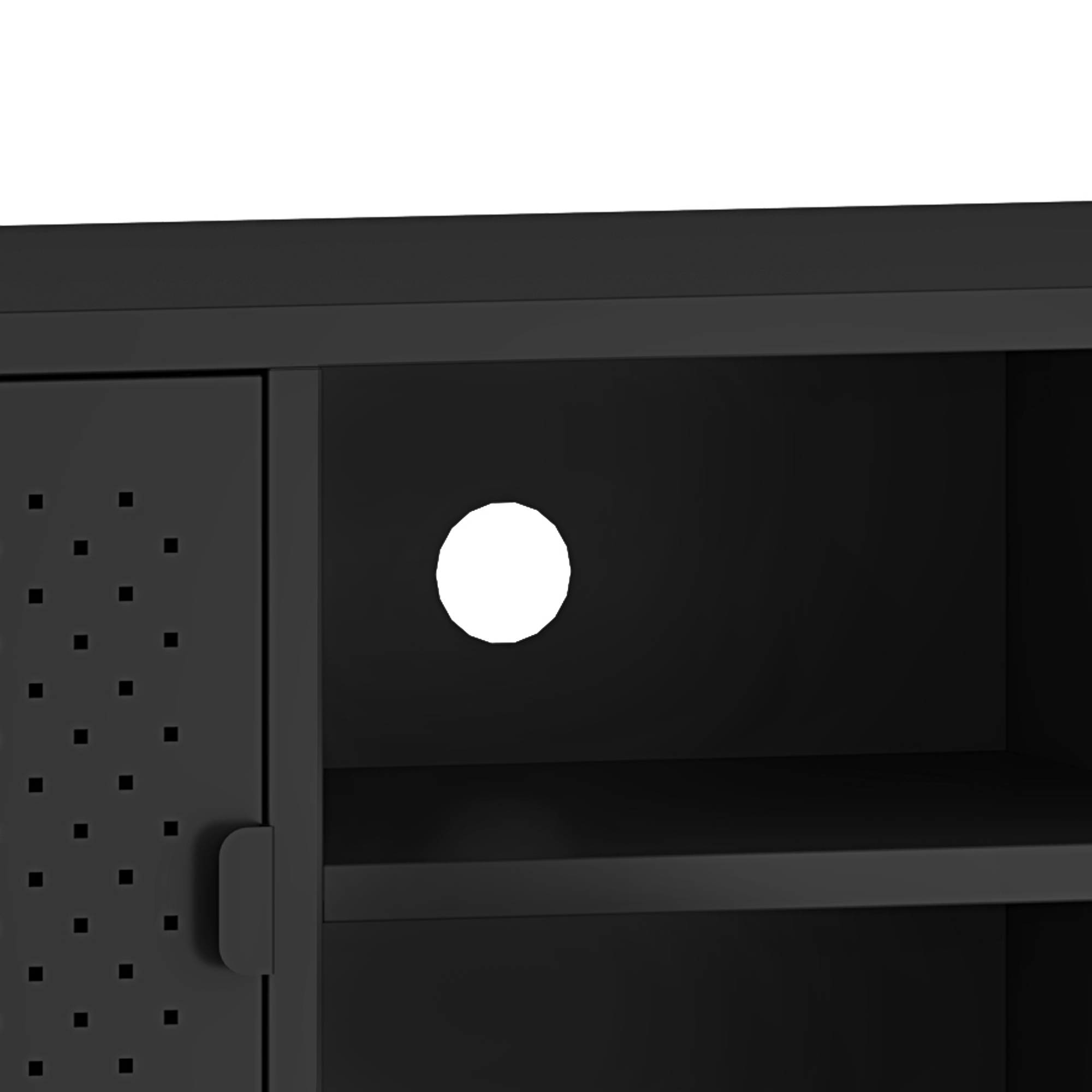 TV Möbel Metall AMET 120 x 55 cm schwarz