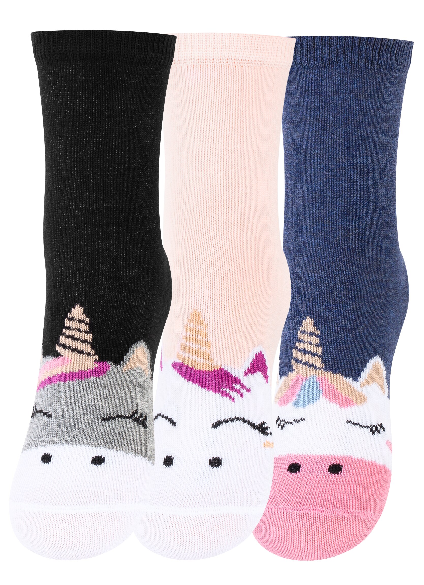 Cotton Prime® 6 Paar Kinder Socken - Einhorn