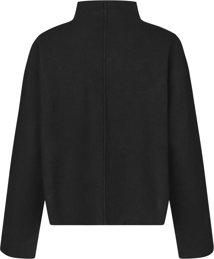 Second Female Stinna Knit T-Neck Black