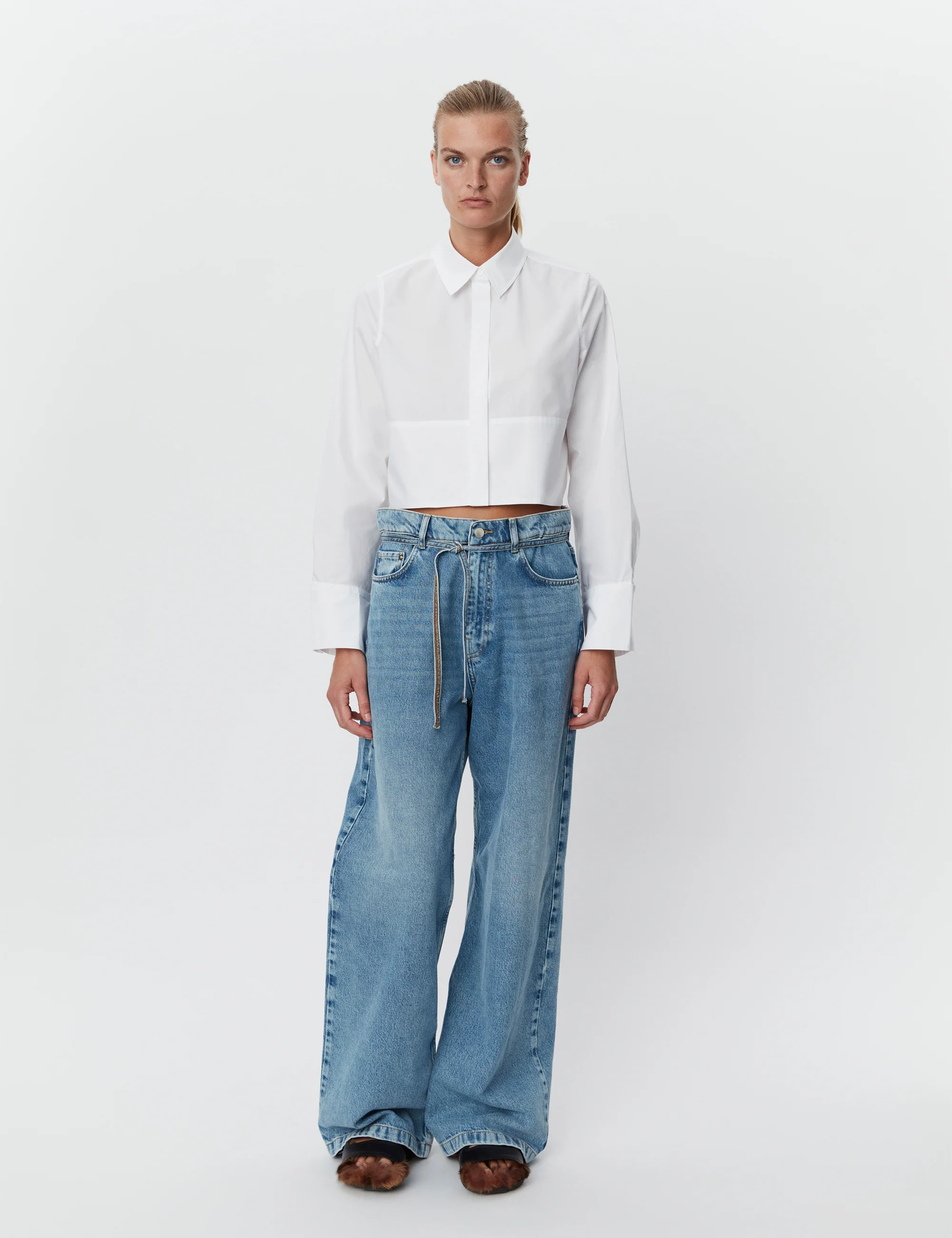 DAY Birger et Mikkelsen  Maddox cropped skjorte - Bright White