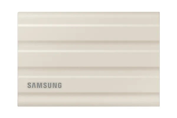 Samsung T7 Shield MU-PE2T0K - SSD - krypteret - 2 TB - ekstern (bærbar) - USB 3.2 Gen 2 (USB-C stikforbindelse) - 256-bit AES - beige