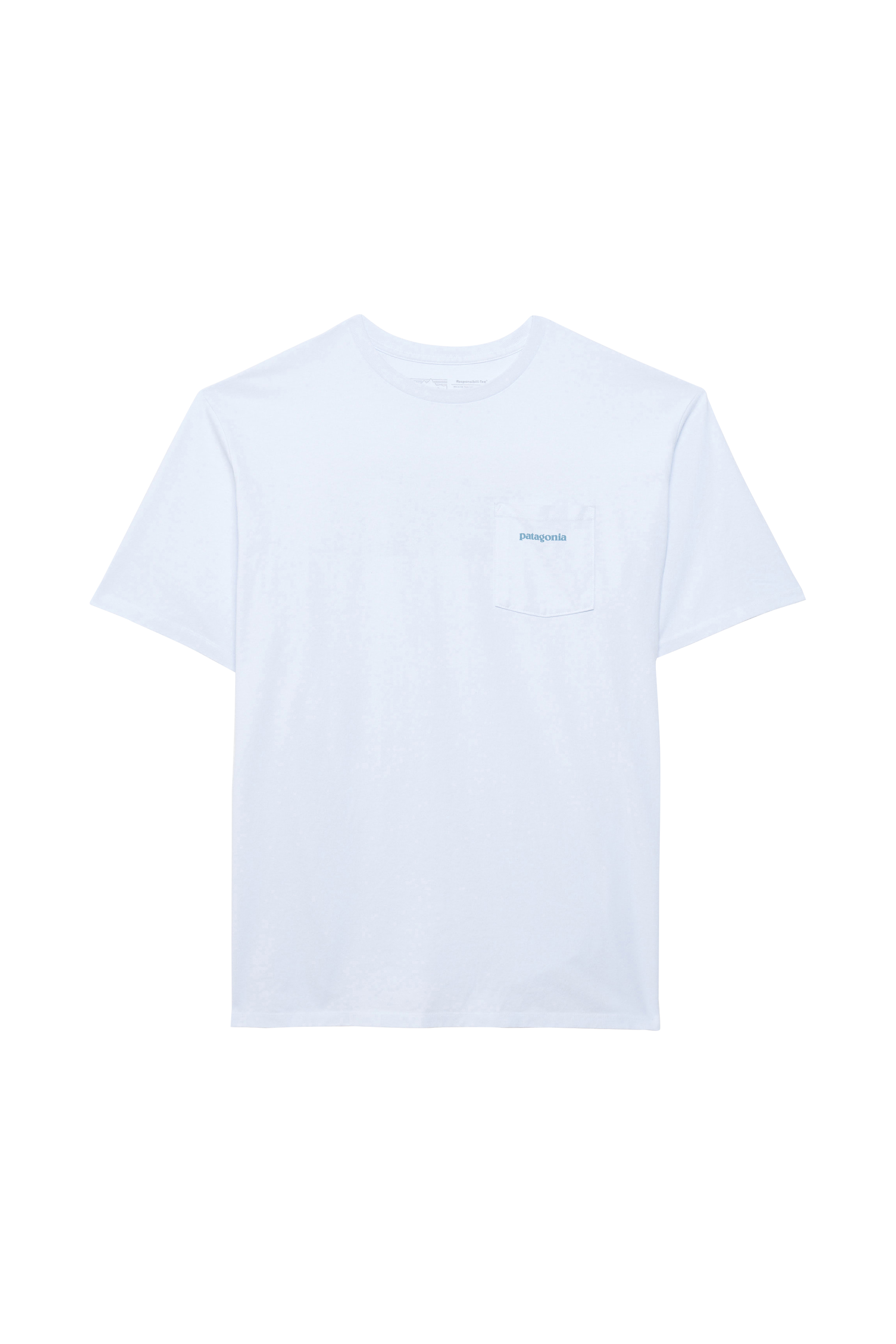 PATAGONIA t-shirt Boardshort Logo Pocket Blanc