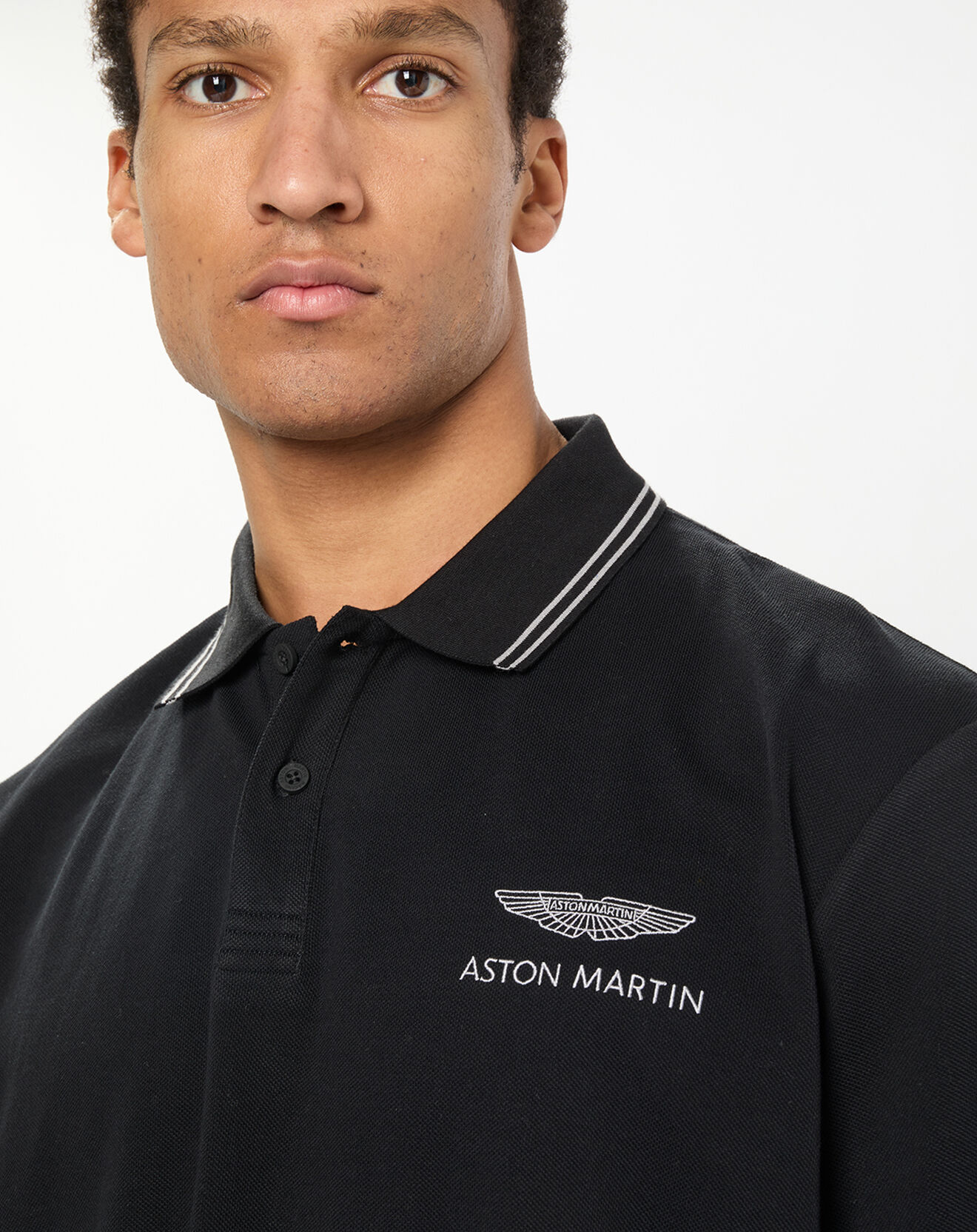 Hackett London Polo manches longues Aston Martin Racing noir