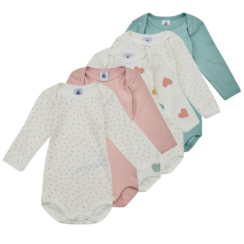 Petit Bateau - BODY US ML TRICOEUR PACK X5 - Multicolore