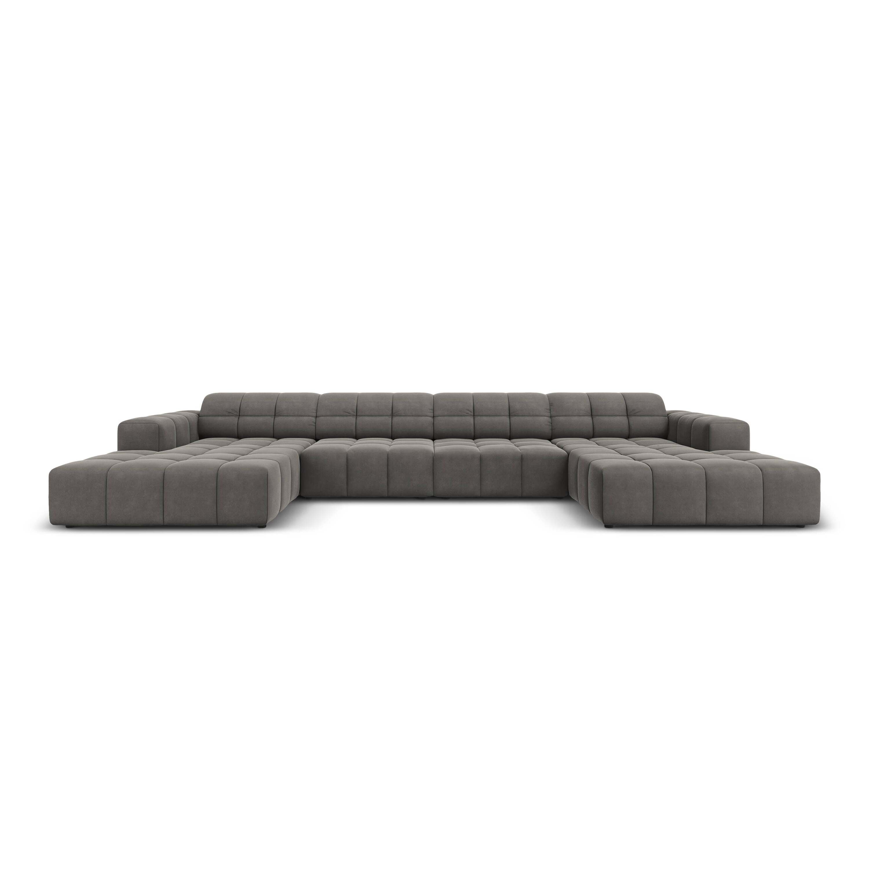 Cosmopolitan Design Chicago U-bank - Velvet - Grijs