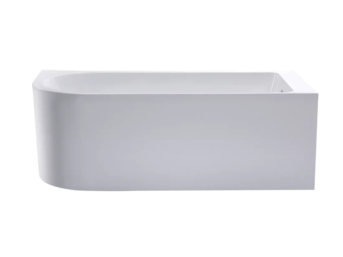 Baignoire d'angle - 201L - 150 x 75 x 58 cm - Blanche - Angle droit - ANIKA