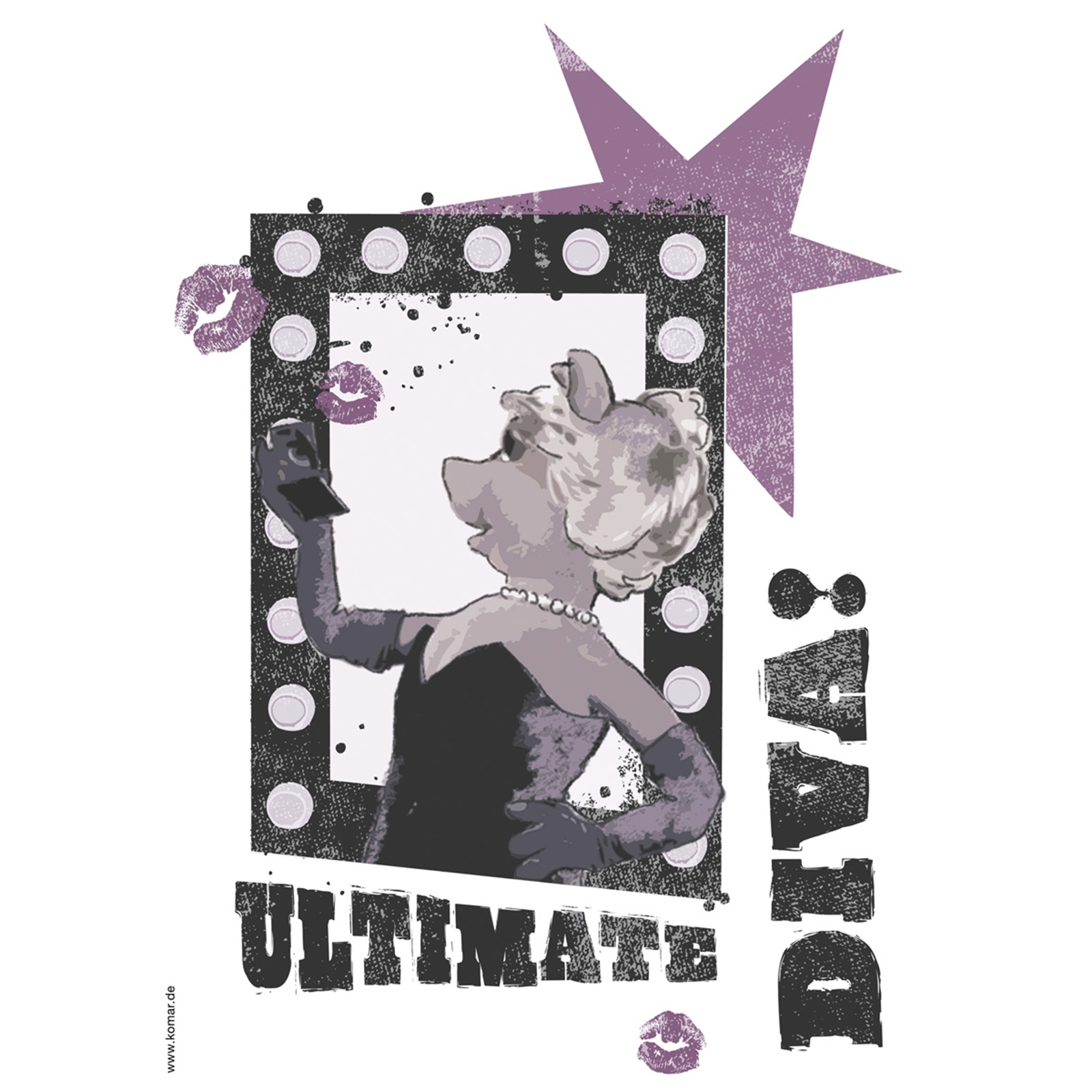 Wandtattoo ULTIMATE DIVA - grau-schwarz - 50x70 cm