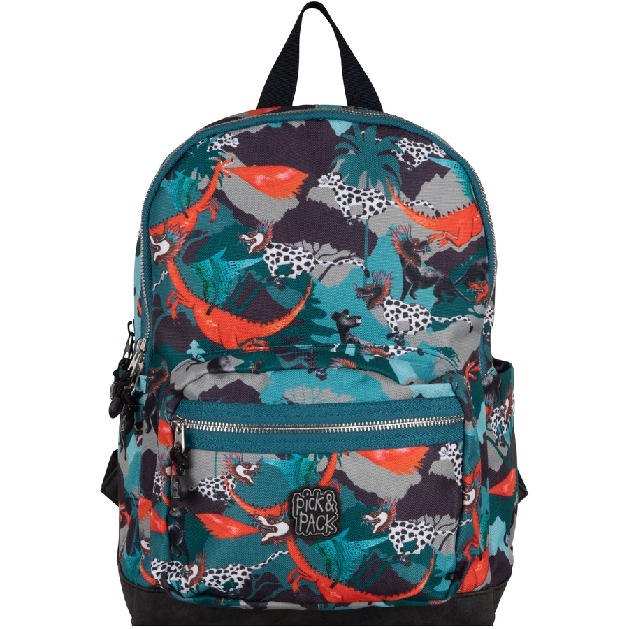 Pick & Pack Rucksack Forest Dragon M Silver