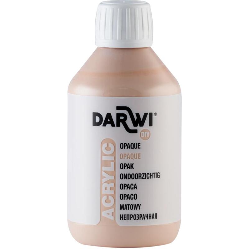 Darwi Flacon de 250 ml de Peinture Acrylique Universelle Opaque - Nude