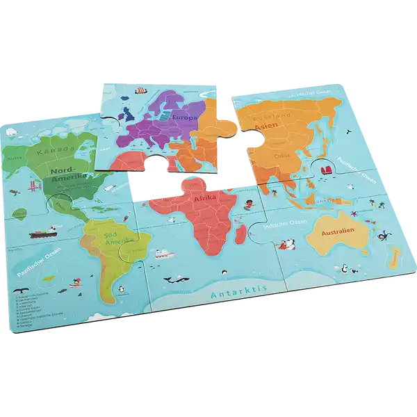 Magnetisches Weltkartenpuzzle