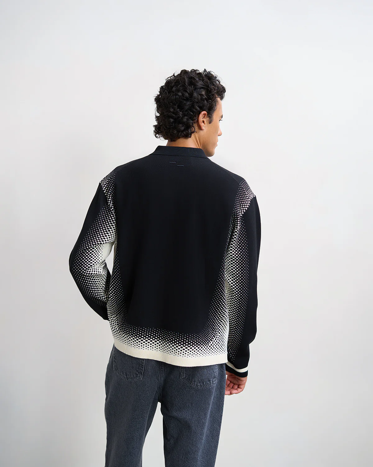 Knit Shirt Rugby Black