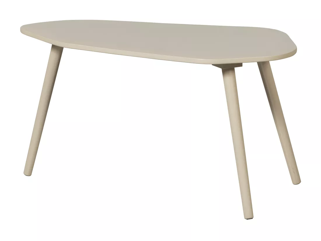 Davina - Lot de 2 tables basses gigognes organiques en bois - Beige