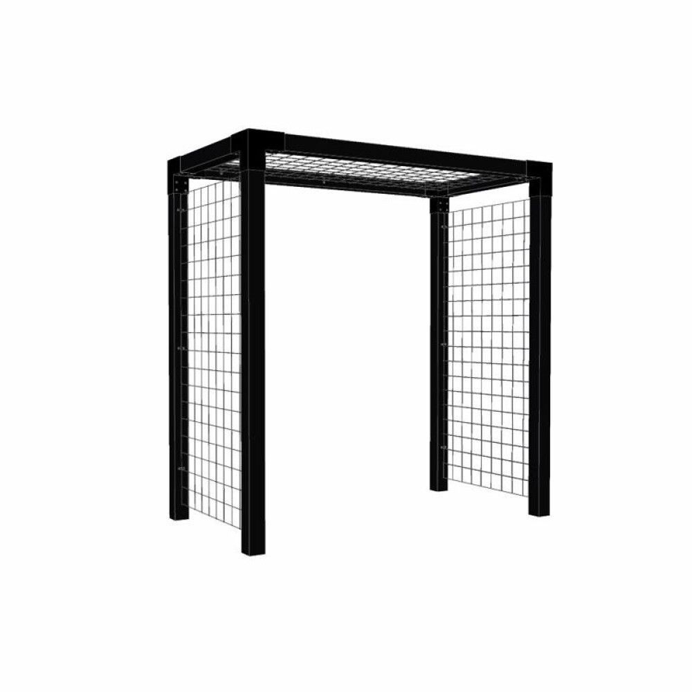 ROSEPORTAL PLUS MED ESPALIER 198X208X108CM SVART