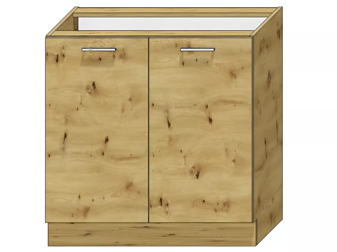 Cuisine complète Mila 7 éléments couleur chêne artisan avec plan de travail inclus - Longueur 180/240 cm