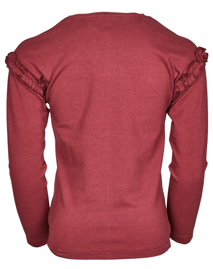 Langarmshirt YOU GLOW GIRL in weinrot