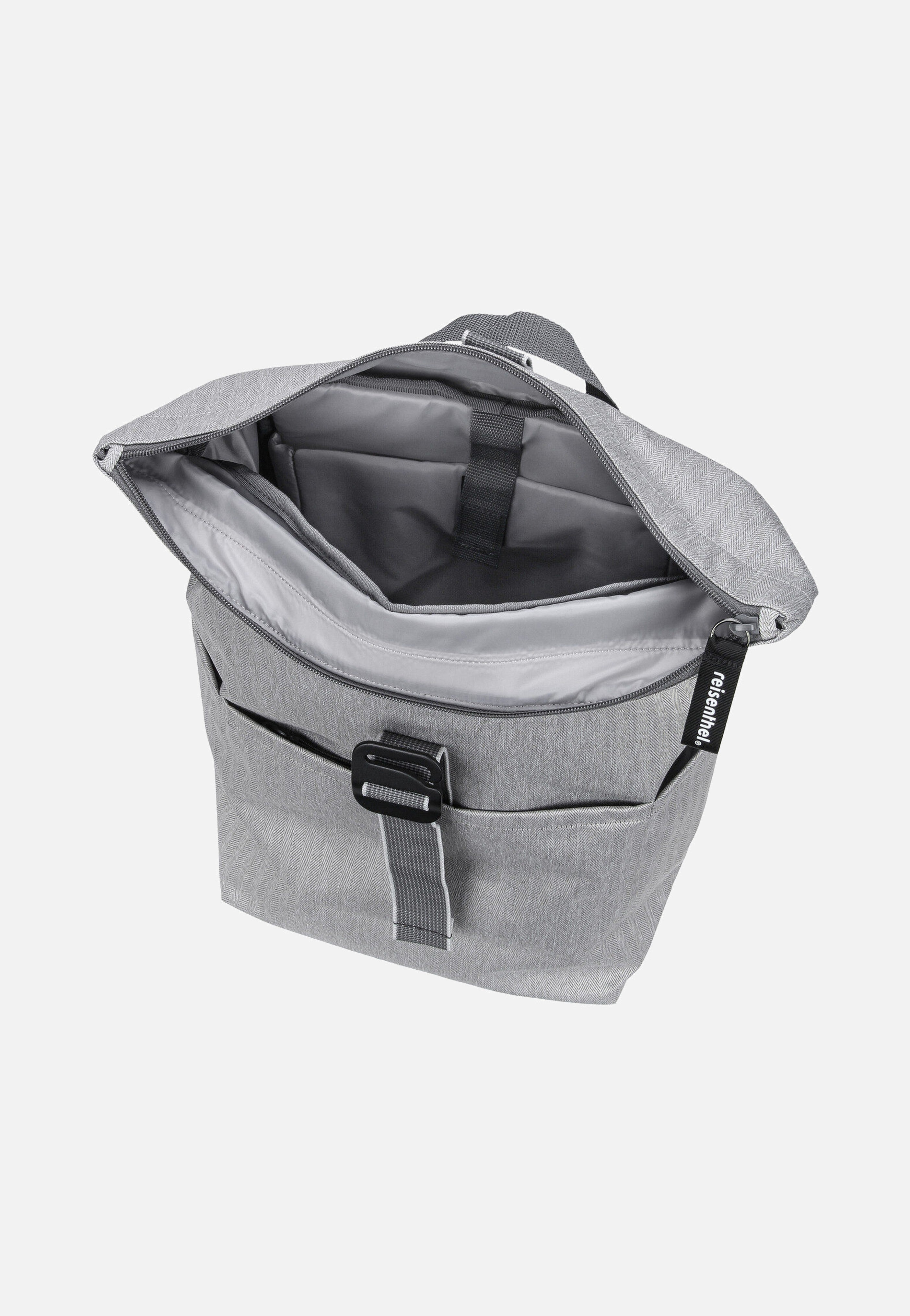 rolltop Herringbone Grey - Rolltop Rucksack