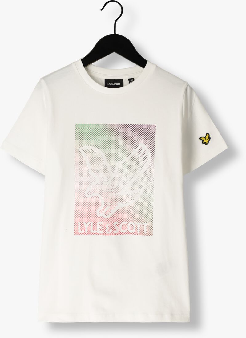 LYLE & SCOTT witte lyle & scott t-shirt dotted eagle graphic t-shirt